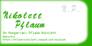 nikolett pflaum business card